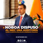 Presidente Noboa dispone se inicie una auditoría interna al INEC