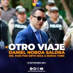 Daniel Noboa saldrá de viaje por siete días.