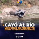 Vehículo cayó al Río Pindo