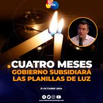 Gobierno subsidiará las planillas de luz