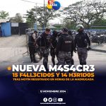 15 f4ll3c1d05 y 14 h3r1d05 deja el motín en la Penitenciaria del Litoral.