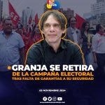 Pedro Granja se retira de la campaña electoral