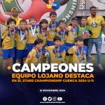 Equipo lojano se consagra campeón nacional de fútbol, U11