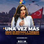 Tras su regreso a la vicepresidencia, Verónica Abad es enviada a Turquía