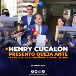 Henry Cucalón presentó queja ante el CNE, en contra de Noboa