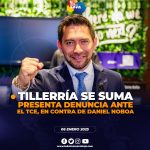 Luis Felipe Tillería presenta denuncia ante el TCE, en contra de Daniel Noboa