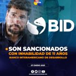 Jan Topic, su padre y tres empresas, sancionadas por el BID