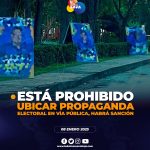 Prohibido colocar publicidad electoral sin autorización