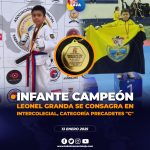 Leonel Granda se consagra campeón en intercolegial