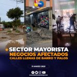 Sector El Mayorista afectado por lluvias